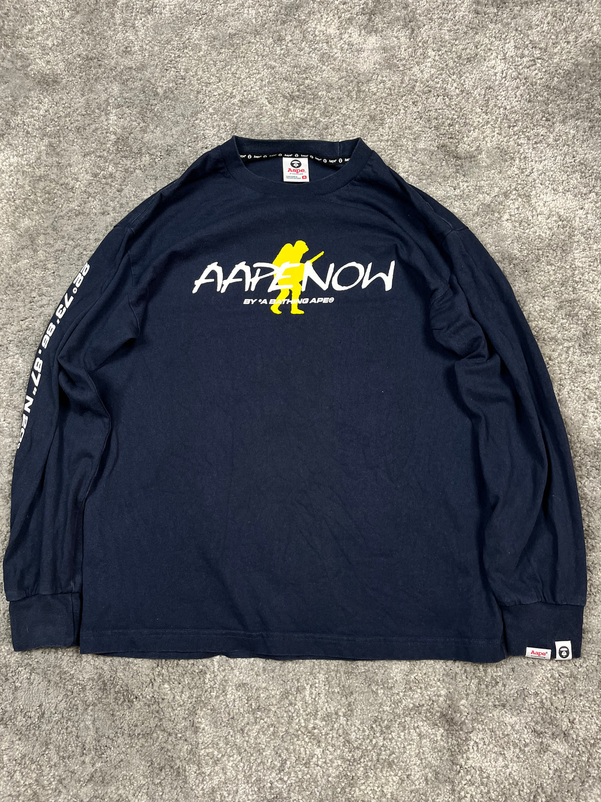 BAPE Longsleeve Y2K Vintage "Navy Blue" (M)
