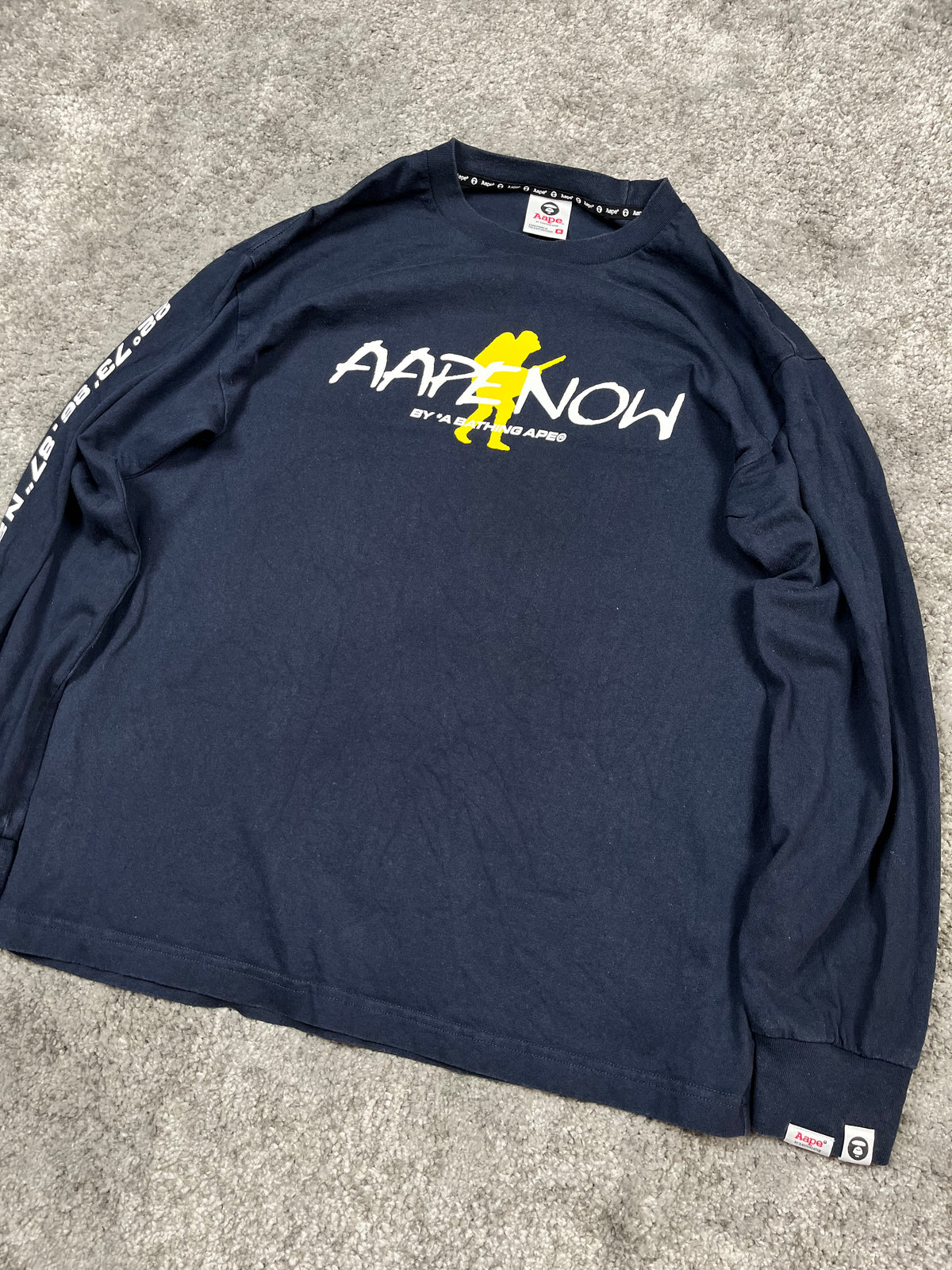 Camiseta de manga larga BAPE Y2K Vintage "Azul Marino" (M)