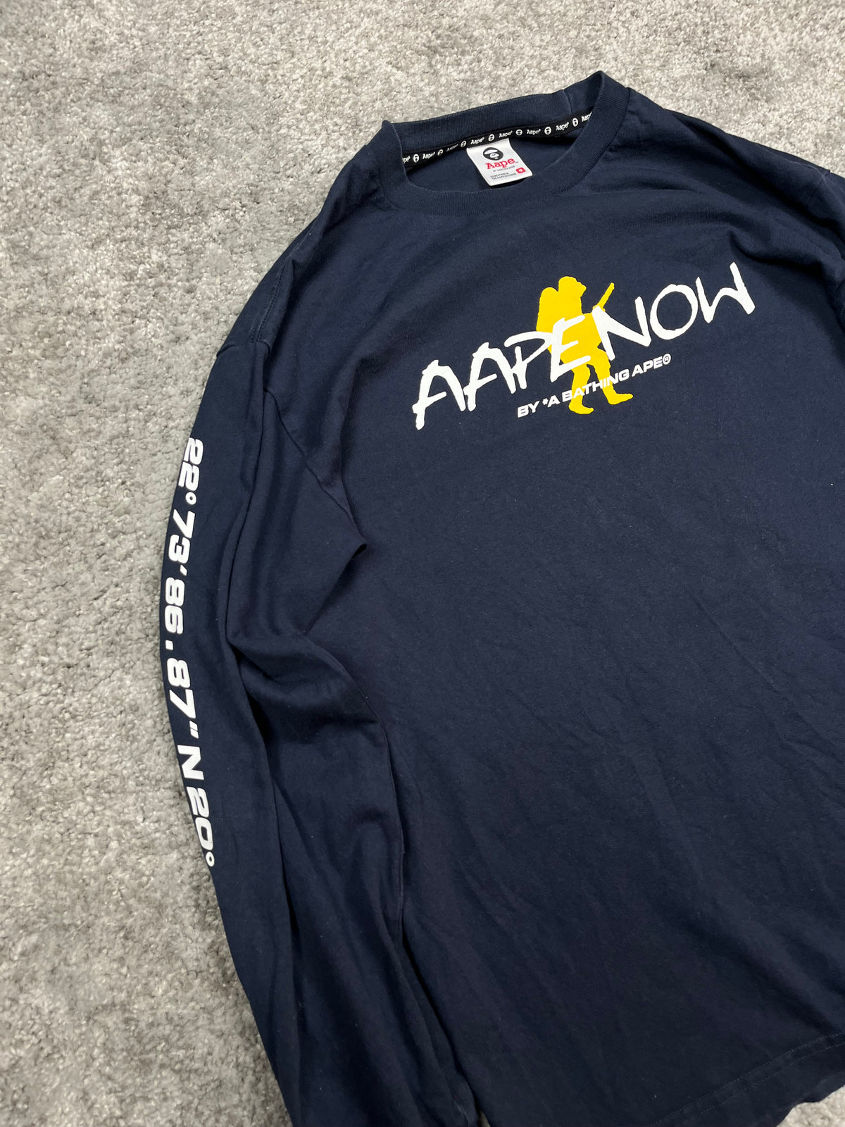 Camiseta de manga larga BAPE Y2K Vintage "Azul Marino" (M)