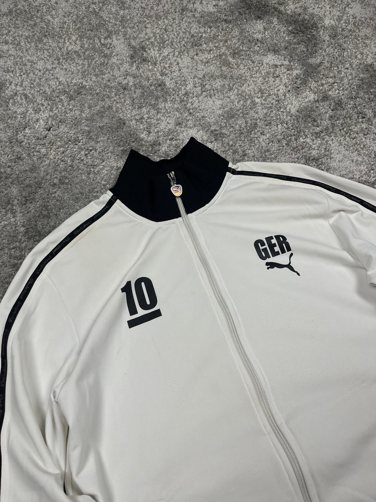 Germany x Puma Rare Zipper/Hoodie Vintage 2000s "White/Black" (M)