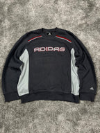 Adidas Hoodie Vintage 2000s "Gray/Red" (S)