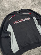 Adidas Hoodie Vintage 2000s "Gray/Red" (S)