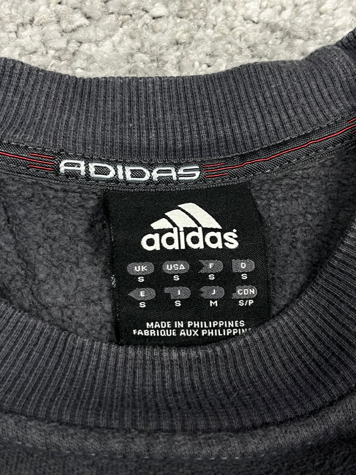Adidas Hoodie Vintage 2000s "Gray/Red" (S)