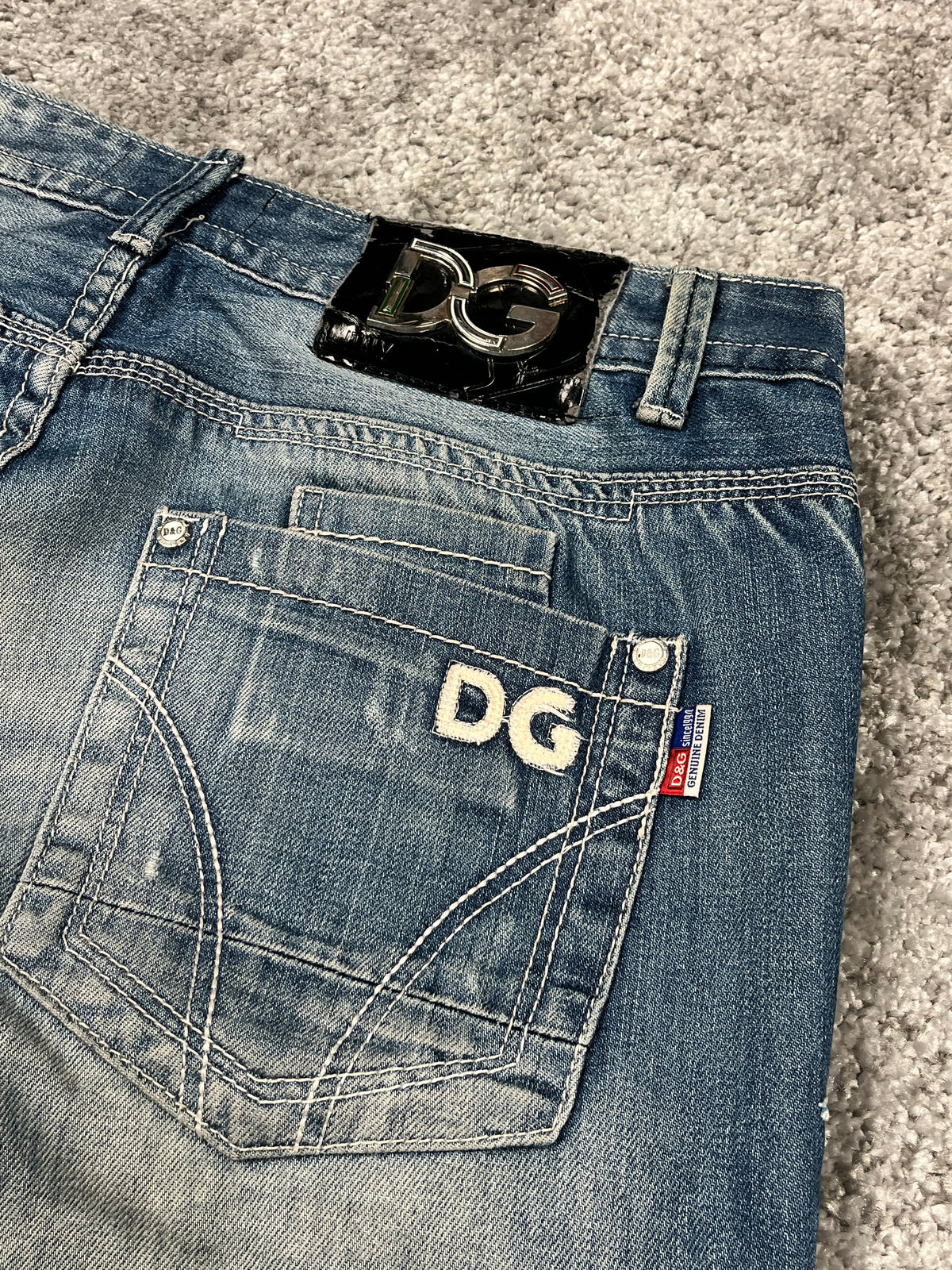 Jeans Dolce & Gabbana Y2K Baggy Streetwear con estampado "Denim" (33/43)