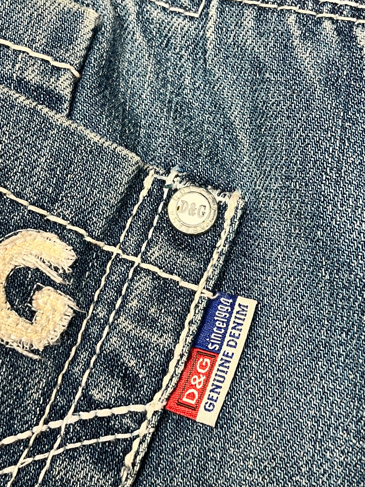 Jeans Dolce & Gabbana Y2K Baggy Streetwear con estampado "Denim" (33/43)