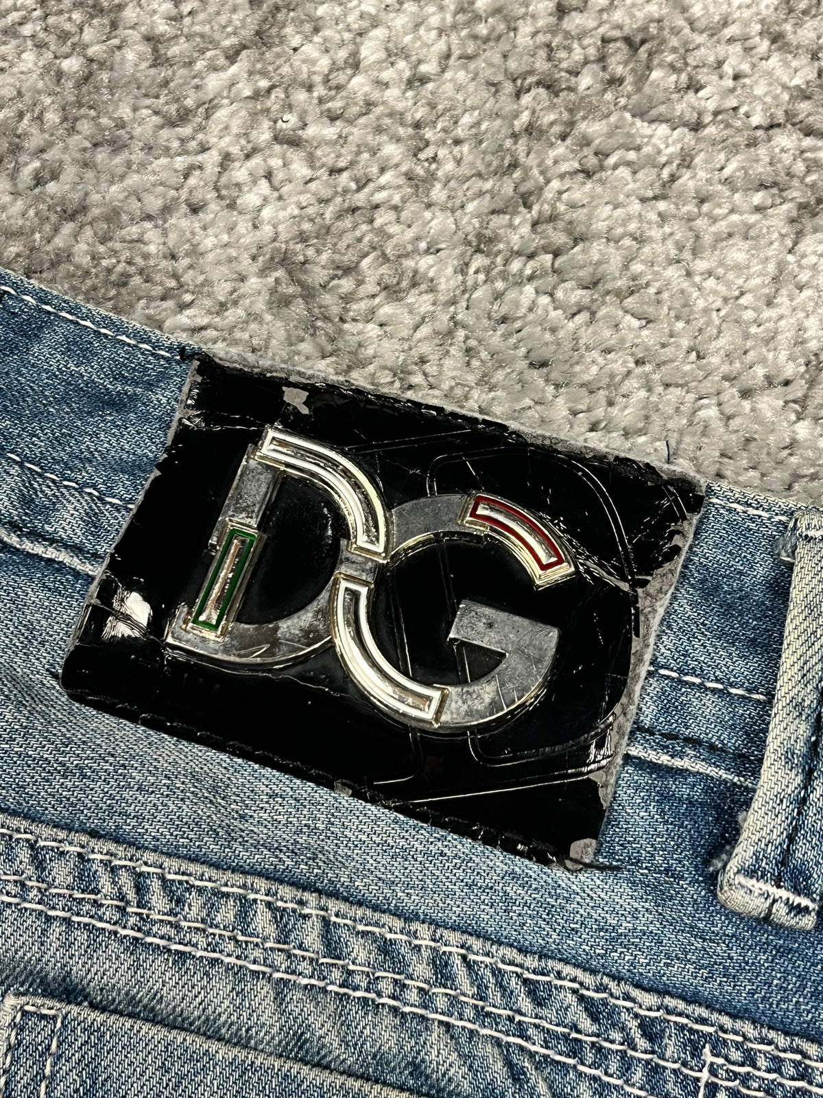 Jeans Dolce & Gabbana Y2K Baggy Streetwear con estampado "Denim" (33/43)