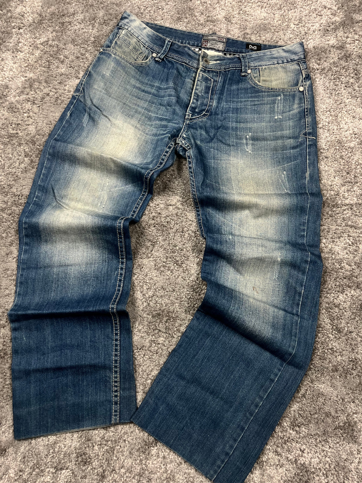 Jeans Dolce & Gabbana Y2K Baggy Streetwear con estampado "Denim" (33/43)