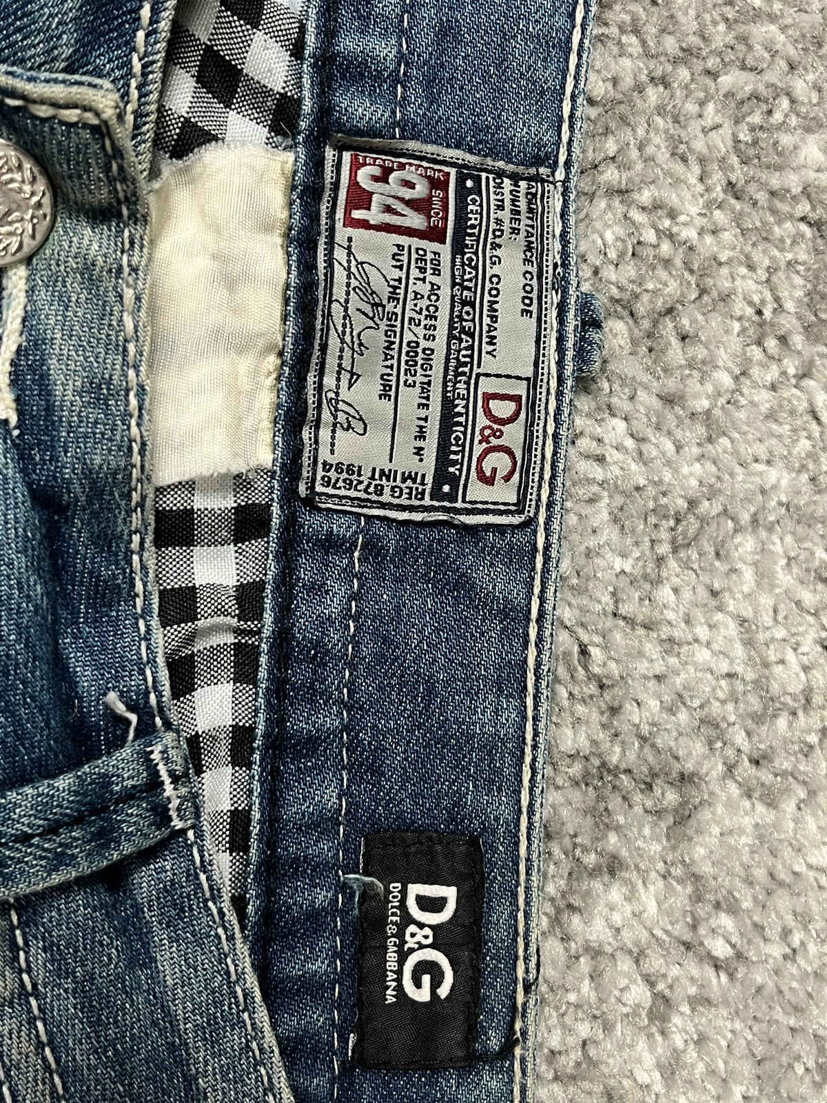 Jeans Dolce & Gabbana Y2K Baggy Streetwear con estampado "Denim" (33/43)