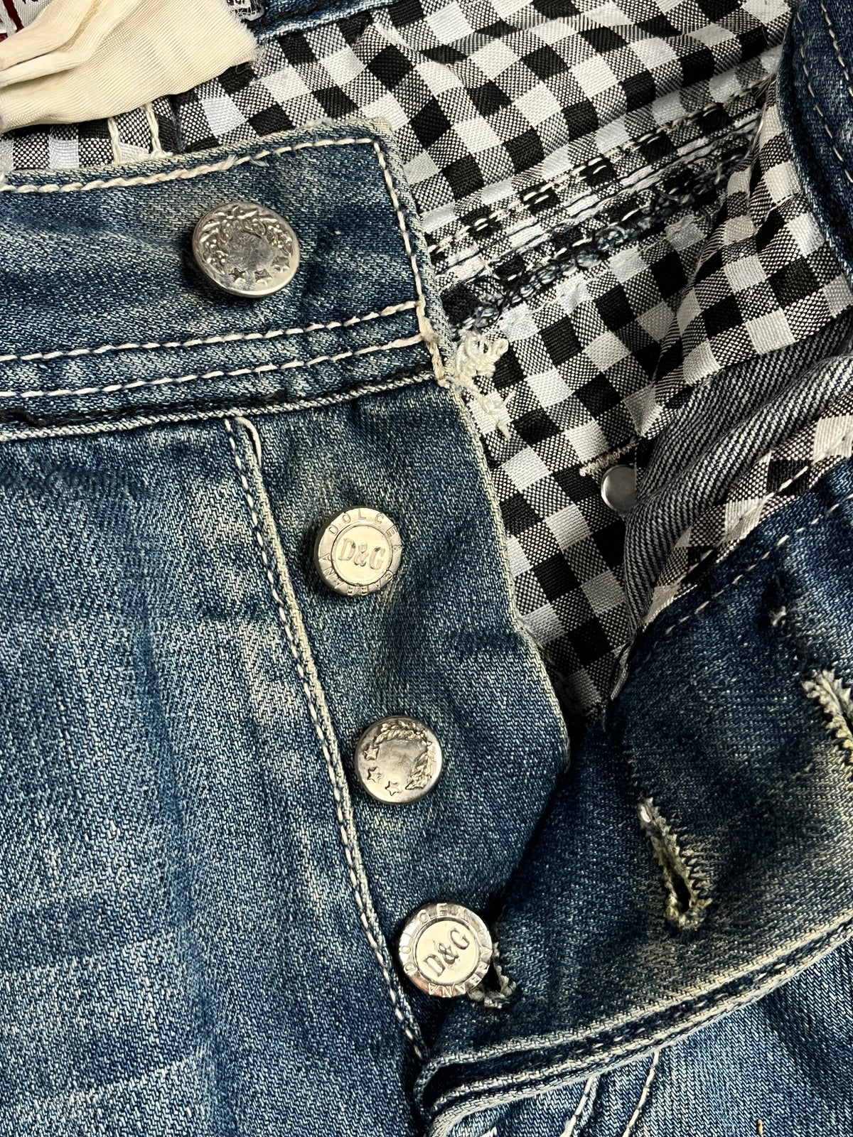 Jeans Dolce & Gabbana Y2K Baggy Streetwear con estampado "Denim" (33/43)