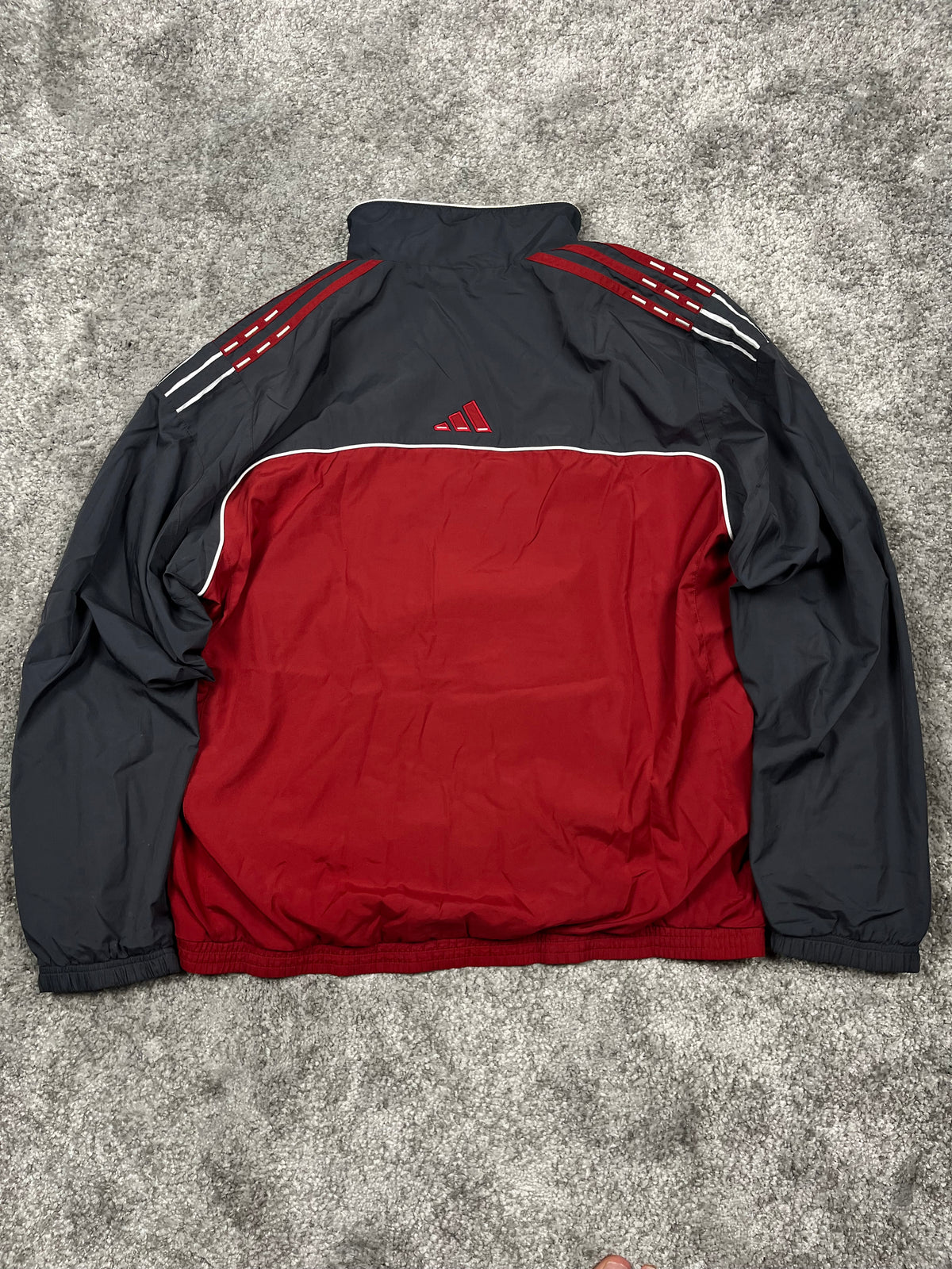 Chaqueta deportiva Adidas vintage años 2000 "Rojo/Gris" (L)