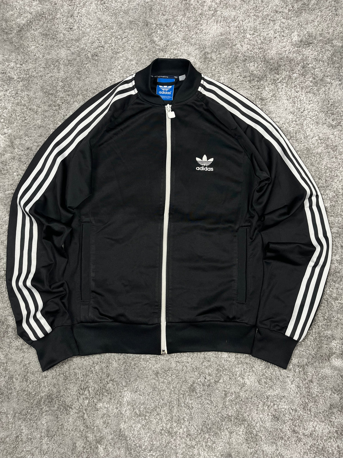 Adidas Zipper/Hoodie 3 Stripes Vintage 2000s "Black/White" (S)