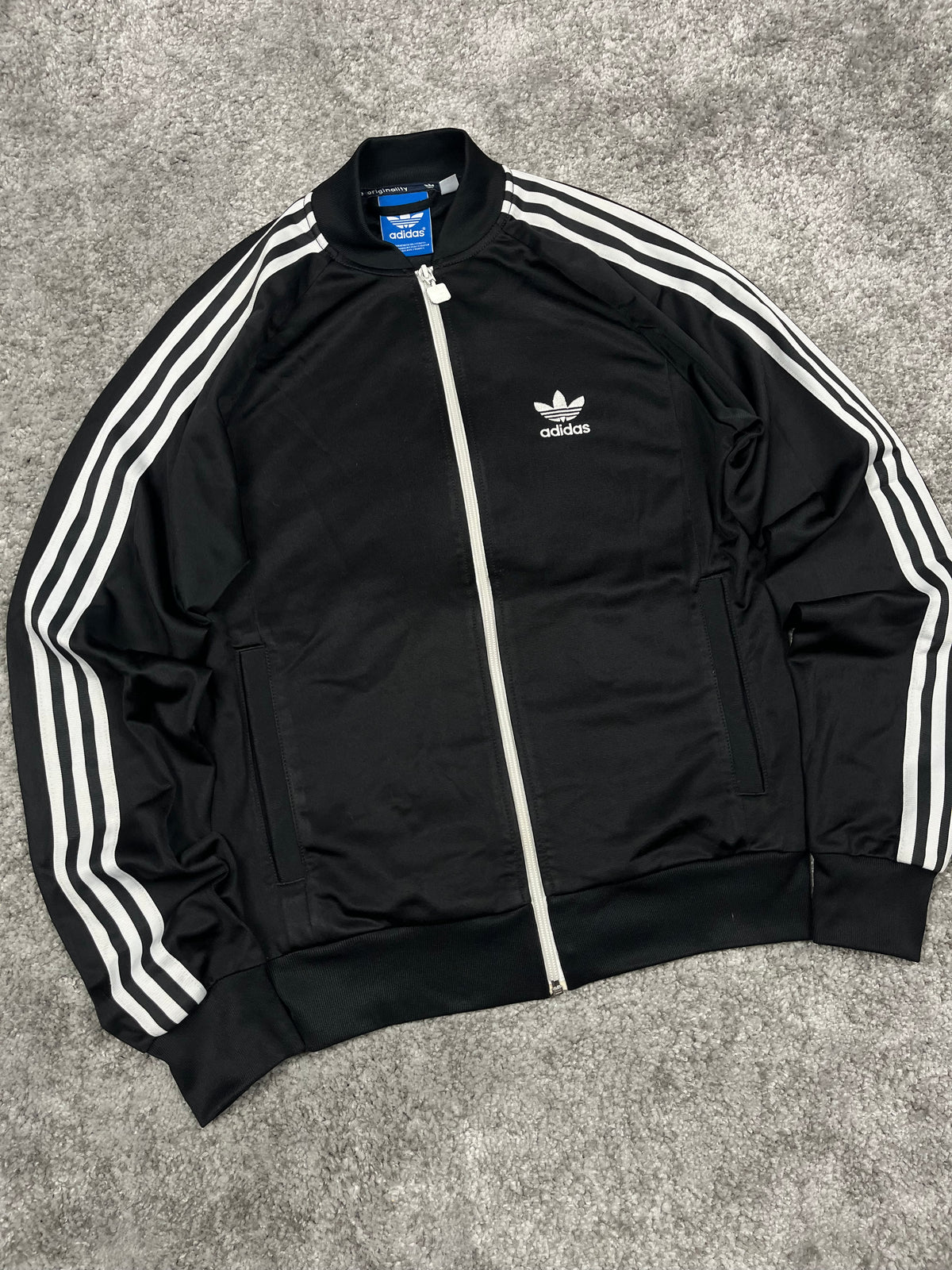 Adidas Zipper/Hoodie 3 Stripes Vintage 2000s "Black/White" (S)