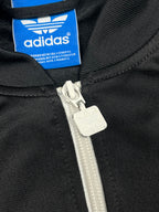 Sudadera con cremallera y capucha Adidas 3 bandas vintage años 2000 "Negro/Blanco" (S)