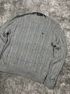 Polo Ralph Lauren Cable Knit Vintage "Grey" (L)