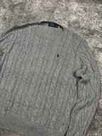 Polo Ralph Lauren Cable Knit Vintage "Grey" (L)