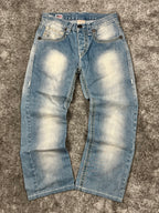 Jeans True Religion Y2K Baggy Streetwear "Denim" Estampado (30/40/S)