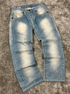 Jeans True Religion Y2K Baggy Streetwear "Denim" Estampado (30/40/S)