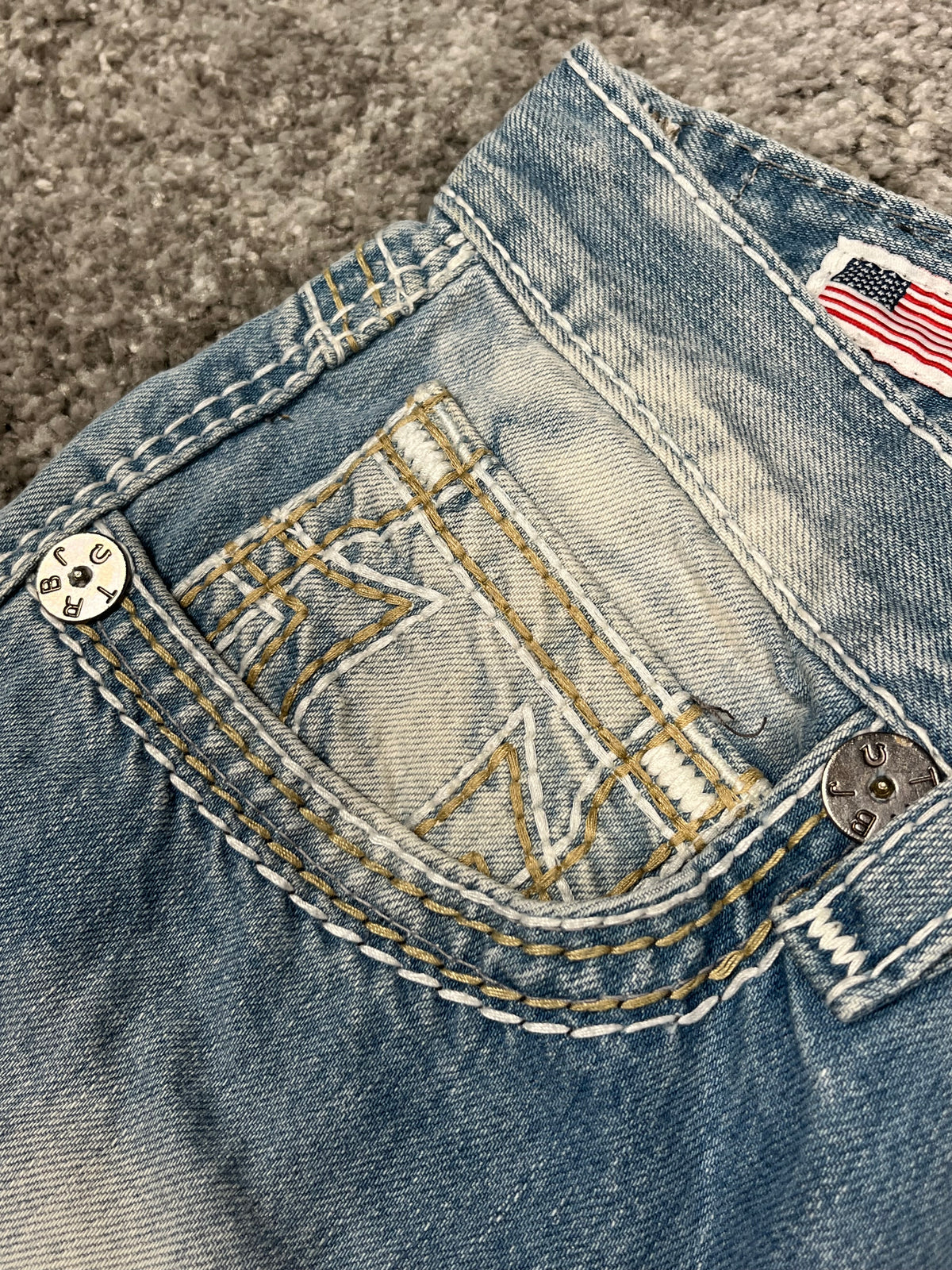 Jeans True Religion Y2K Baggy Streetwear "Denim" Estampado (30/40/S)
