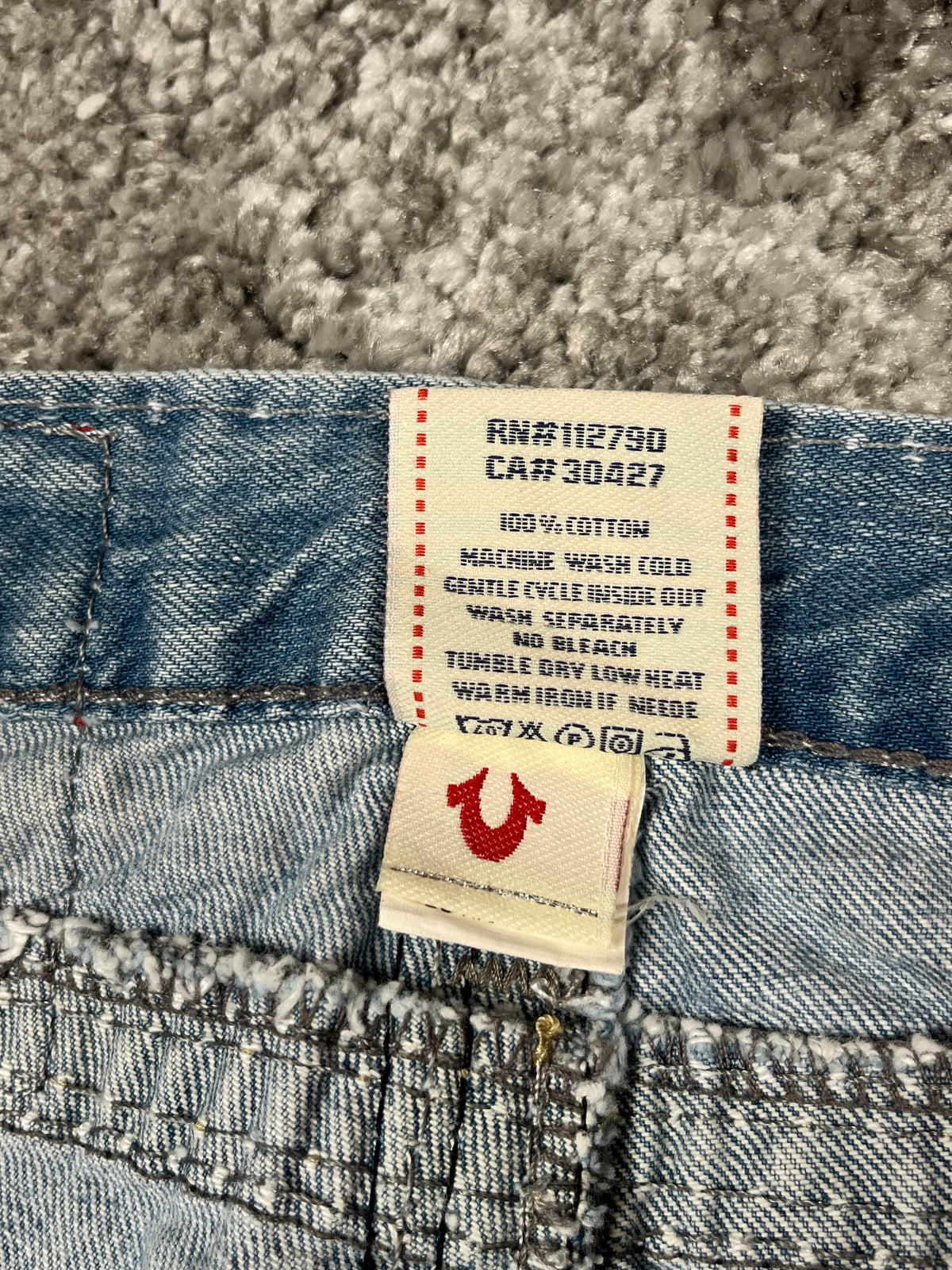 Jeans True Religion Y2K Baggy Streetwear "Denim" Estampado (30/40/S)