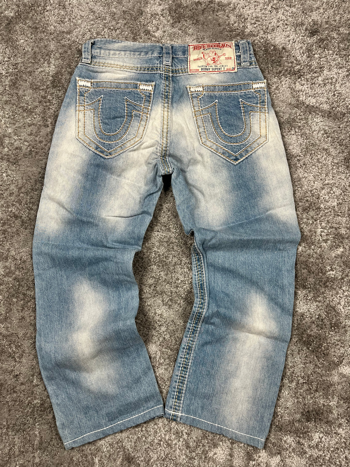 True Religion Jeans Y2K Baggy Streetwear "Denim" Estampado (30/40/S)