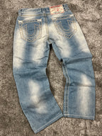 Jeans True Religion Y2K Baggy Streetwear "Denim" Estampado (30/40/S)