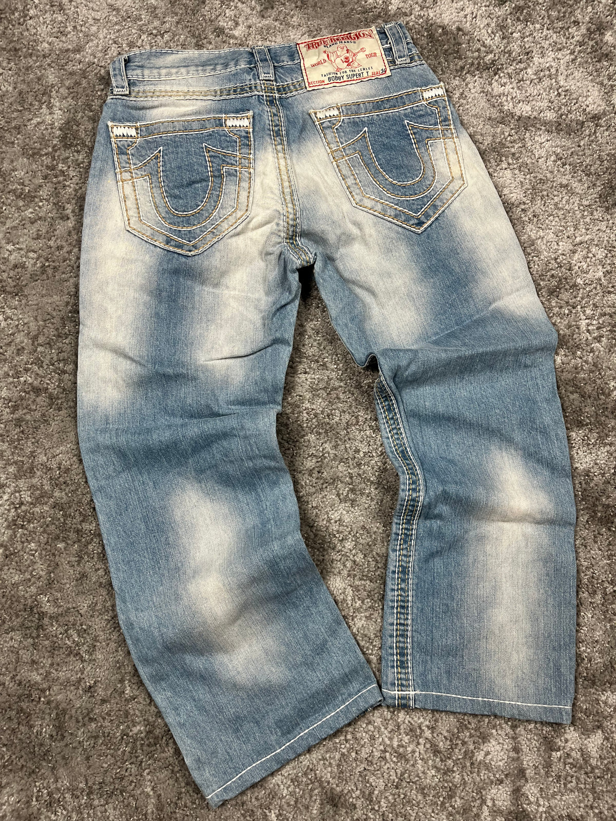 True Religion Jeans Y2K Baggy Streetwear "Denim" Estampado (30/40/S)