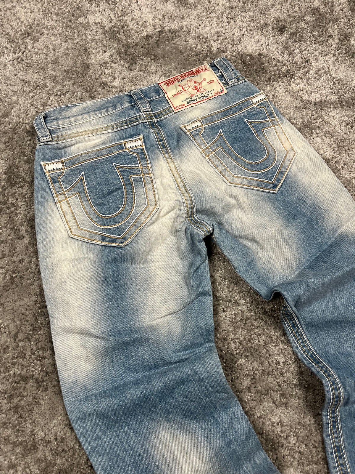 Jeans True Religion Y2K Baggy Streetwear "Denim" Estampado (30/40/S)