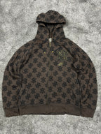 Sudadera con cremallera Nike Vintage años 2000 "Marrón/Negro" (M)