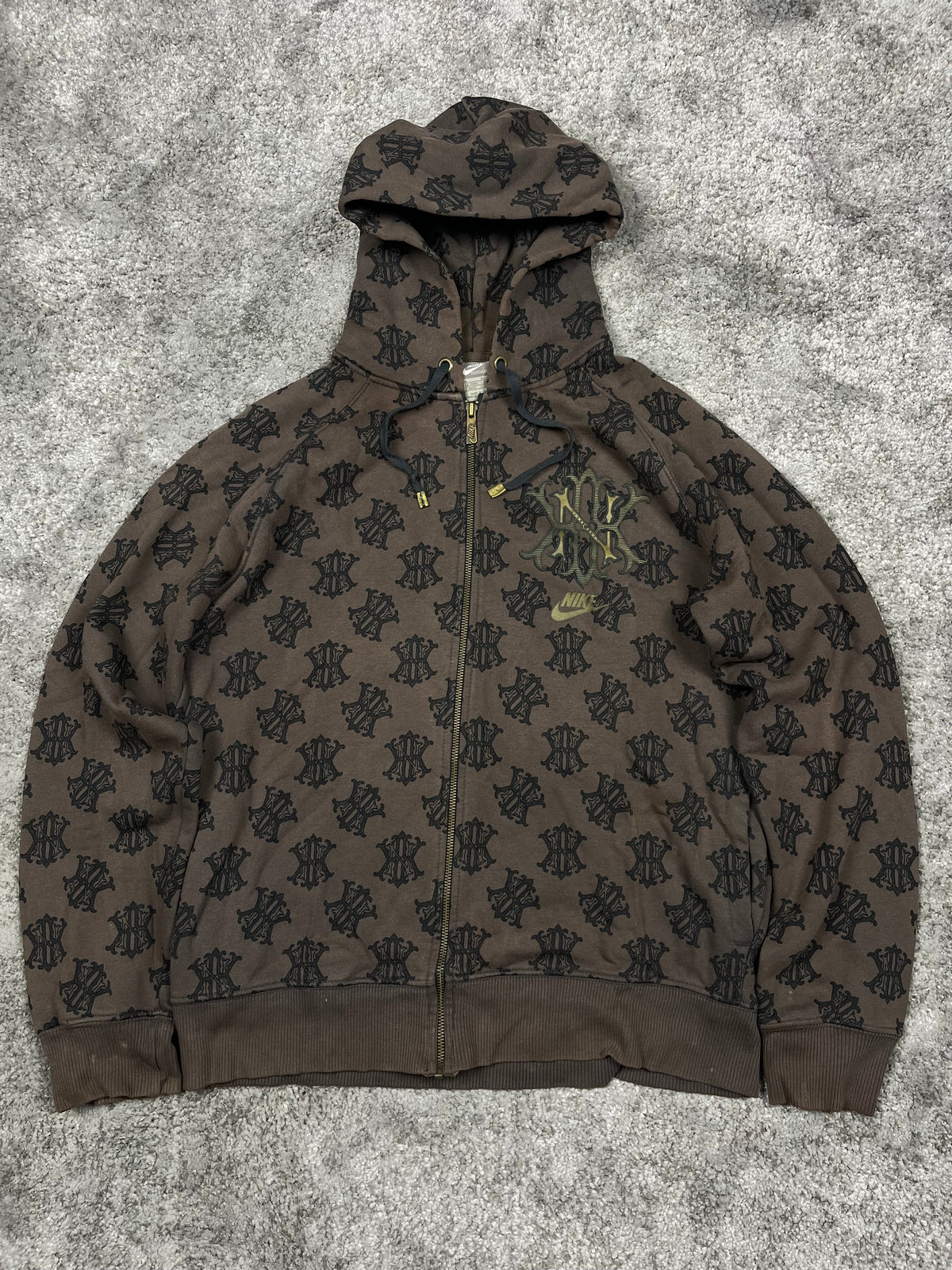 Nike Zipper/Hoodie Vintage 2000s "Brown/Black" (M)