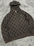 Sudadera con cremallera Nike Vintage años 2000 "Marrón/Negro" (M)