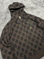 Sudadera con cremallera Nike Vintage años 2000 "Marrón/Negro" (M)