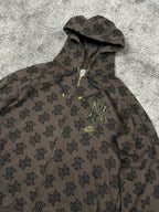 Sudadera con cremallera Nike Vintage años 2000 "Marrón/Negro" (M)