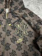 Sudadera con cremallera Nike Vintage años 2000 "Marrón/Negro" (M)