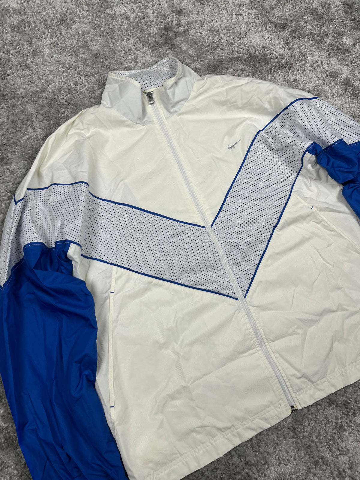 Chaqueta deportiva Nike vintage años 2000 "Blanco/Azul" (L)