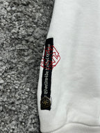 Sweat à capuche Tribal vintage années 2000 "Blanc/Rouge/Noir" (L)