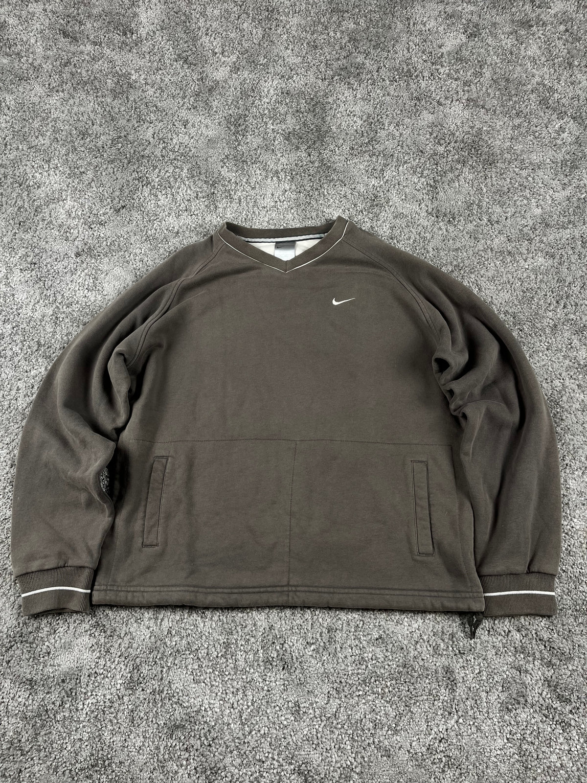 Nike Hoodie Vintage 2000s "Brown/White" (M)