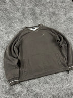 Sweat à capuche Nike vintage années 2000 "Marron/Blanc" (M)