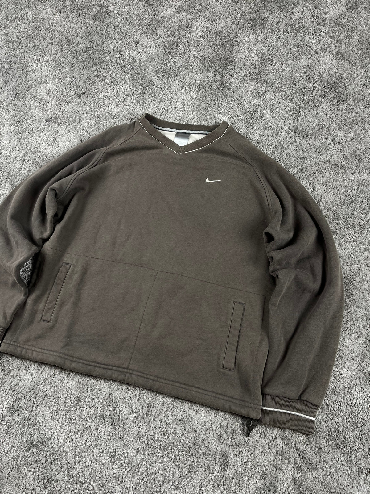 Nike Hoodie Vintage 2000s "Brown/White" (M)