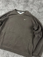 Sweat à capuche Nike vintage années 2000 "Marron/Blanc" (M)