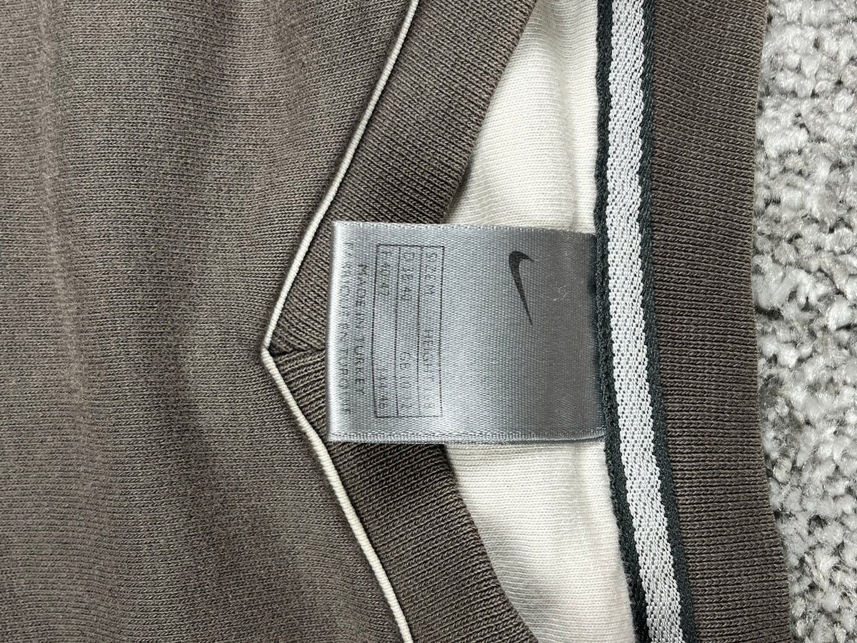 Sweat à capuche Nike vintage années 2000 "Marron/Blanc" (M)