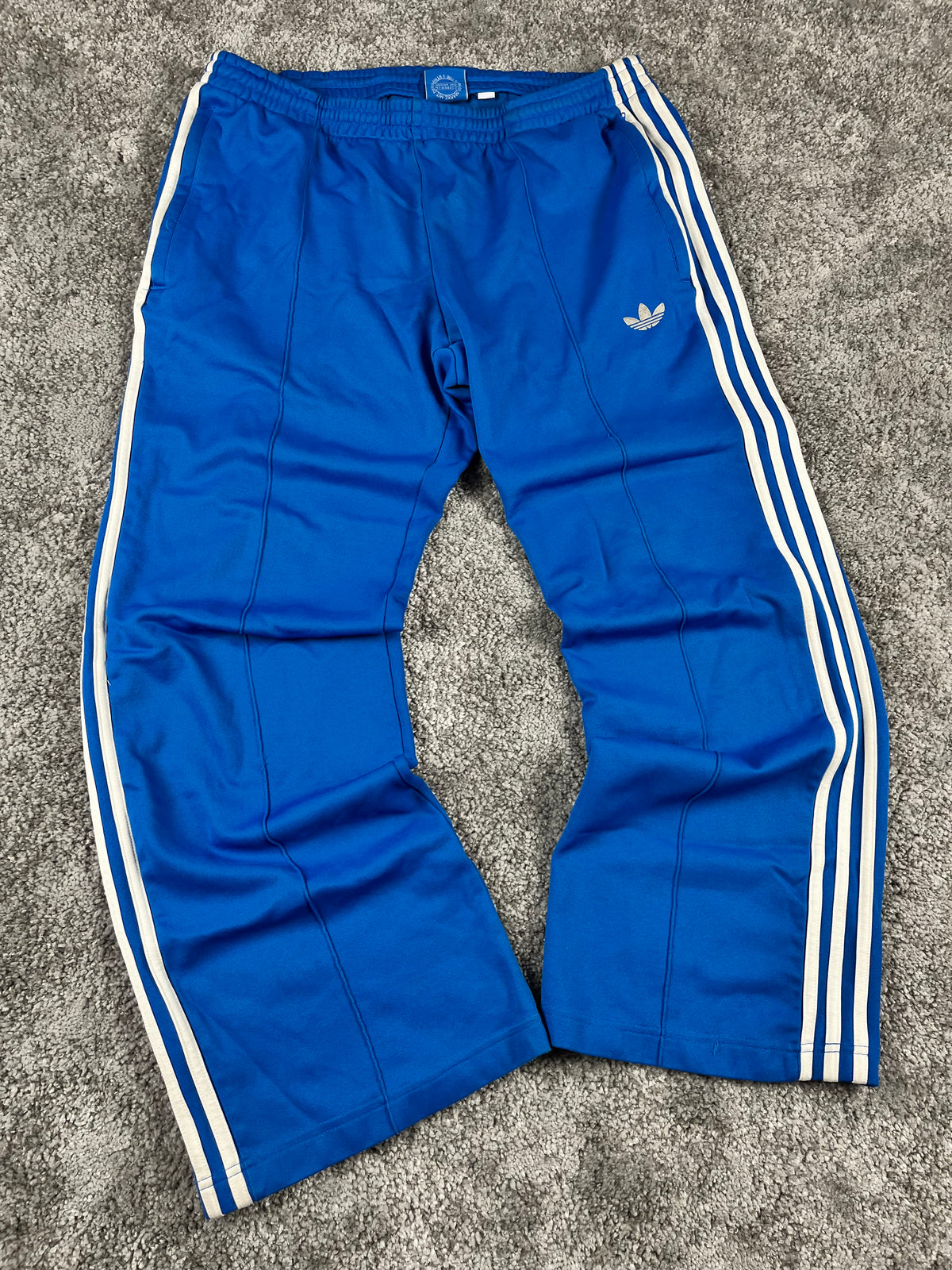 Pantalón de chándal Adidas 3 bandas vintage años 2000 "Azul/Blanco" (L)