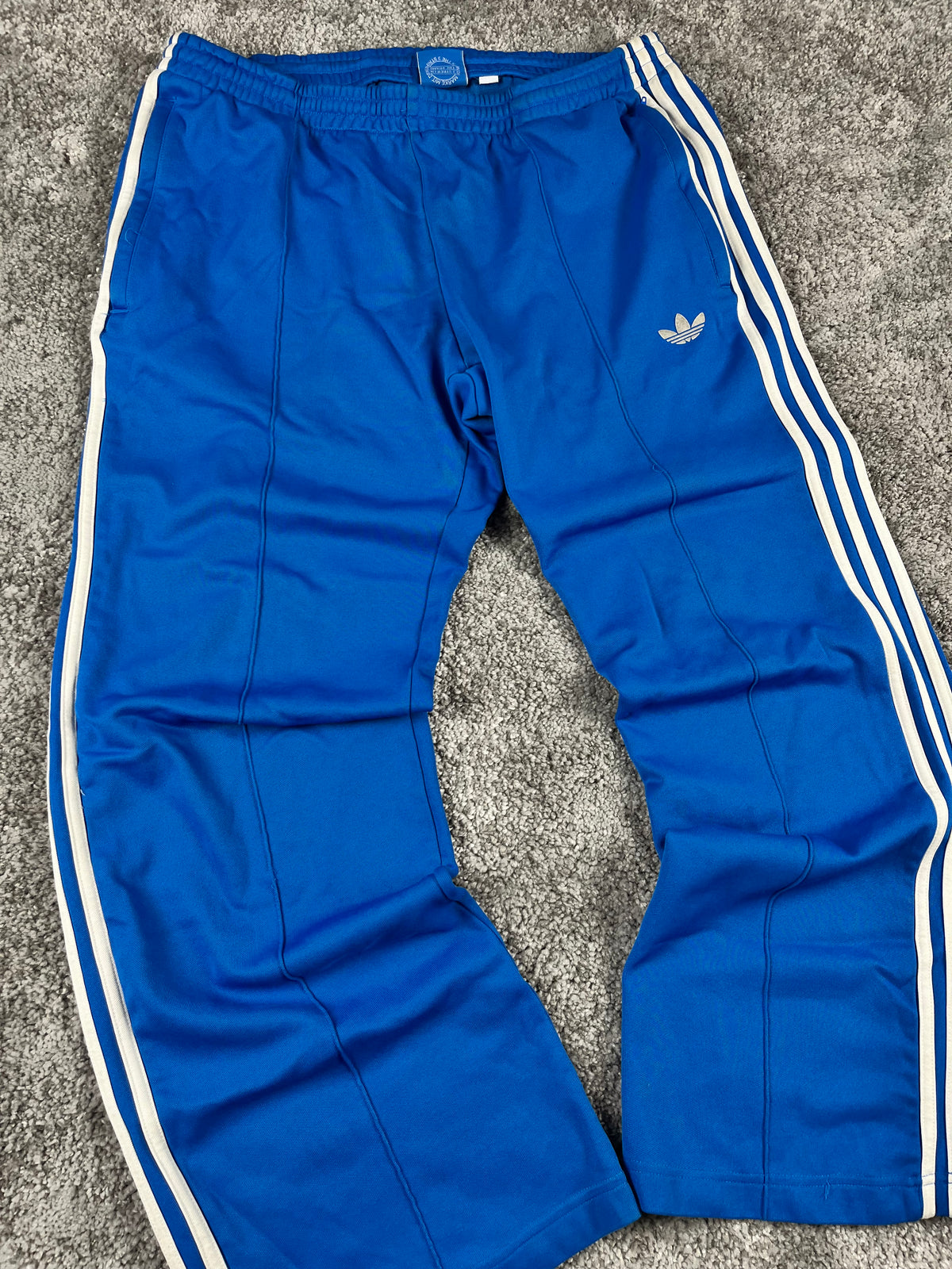 Pantalón de chándal Adidas 3 bandas vintage años 2000 "Azul/Blanco" (L)