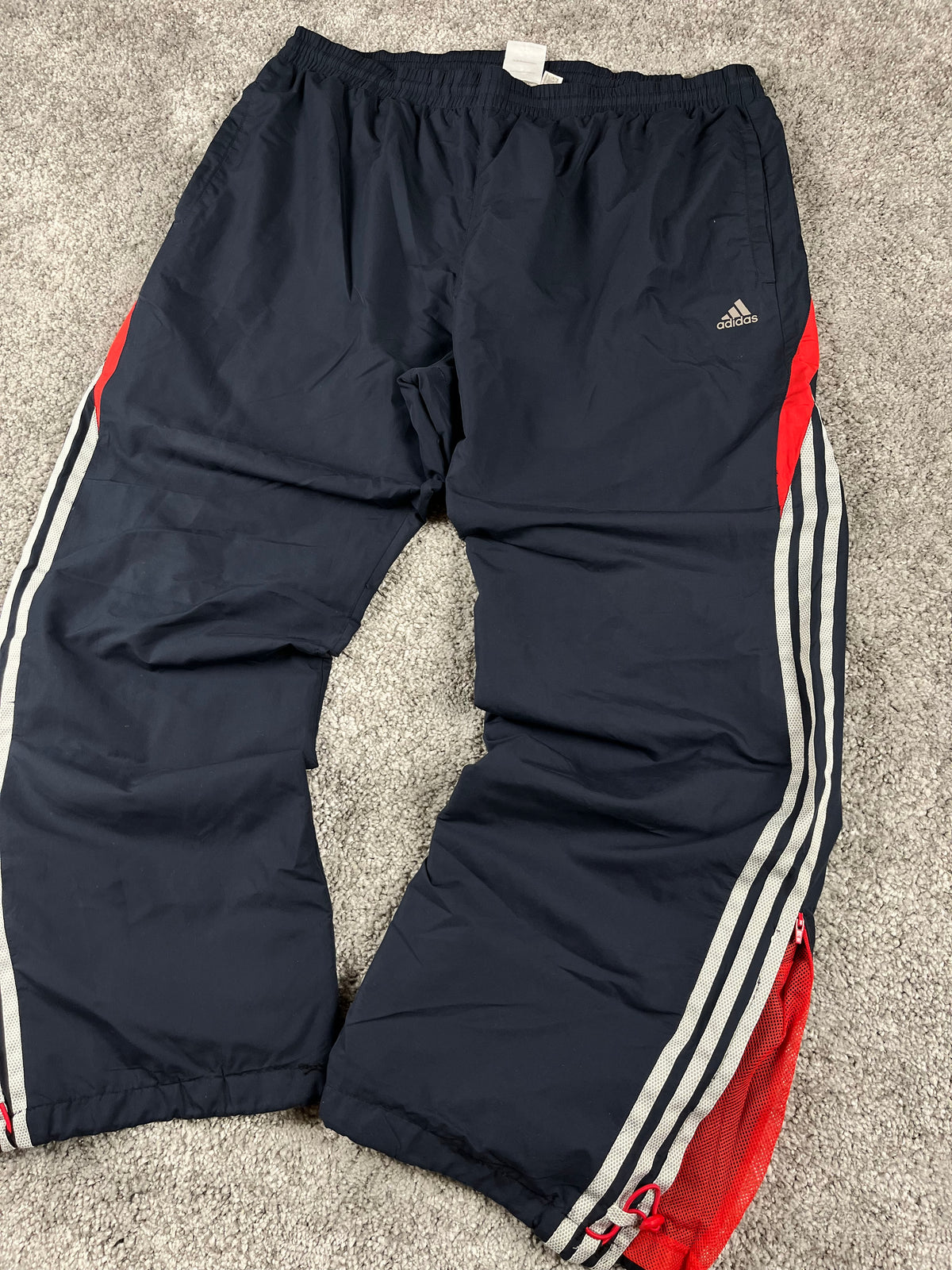 Pantalón de chándal Adidas vintage años 2000 "Azul marino/Blanco/Rojo" (XXL)