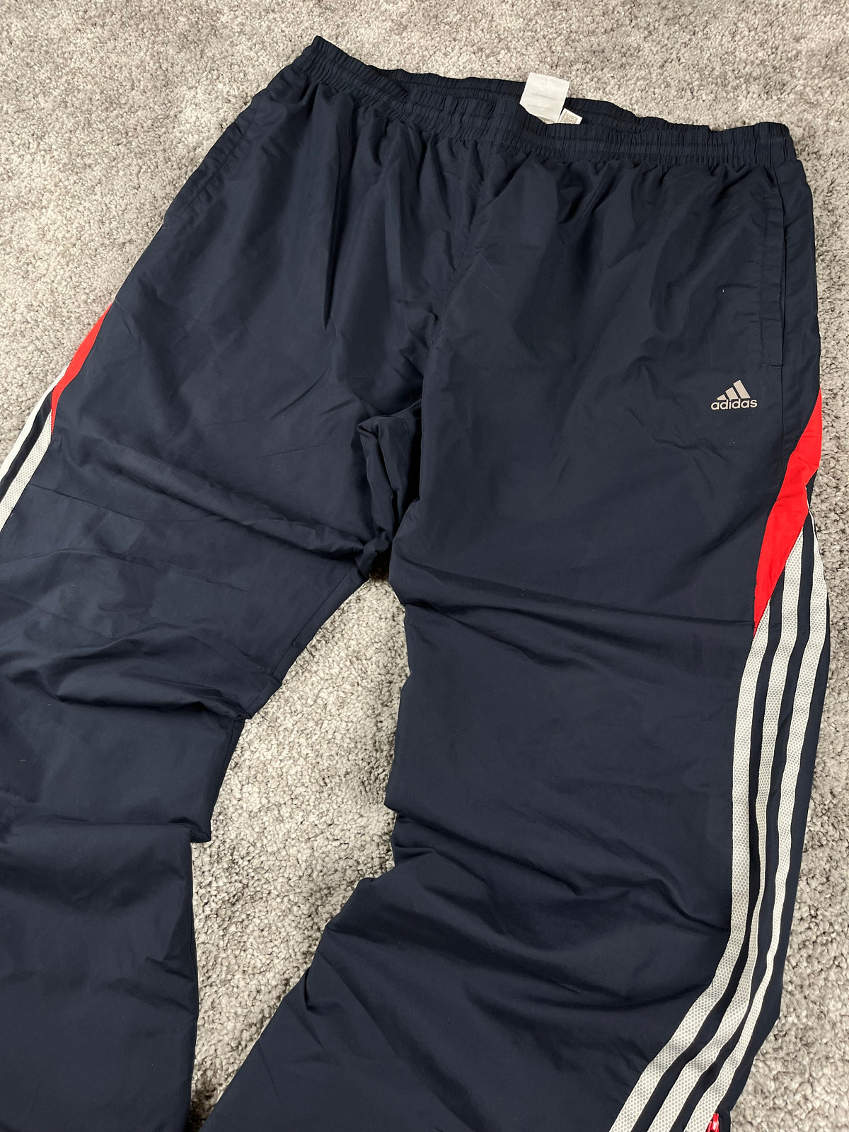Pantalón de chándal Adidas vintage años 2000 "Azul marino/Blanco/Rojo" (XXL)