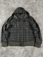 Chaqueta acolchada Dickies vintage de los años 2000 "Marrón/Negro" (M)