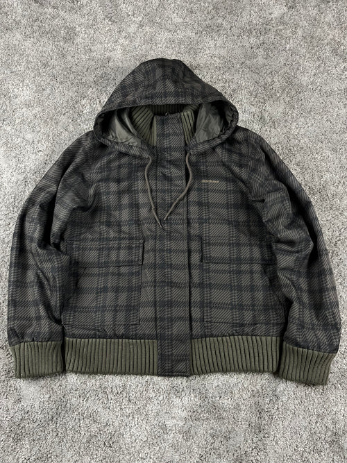 Chaqueta acolchada Dickies vintage de los años 2000 "Marrón/Negro" (M)