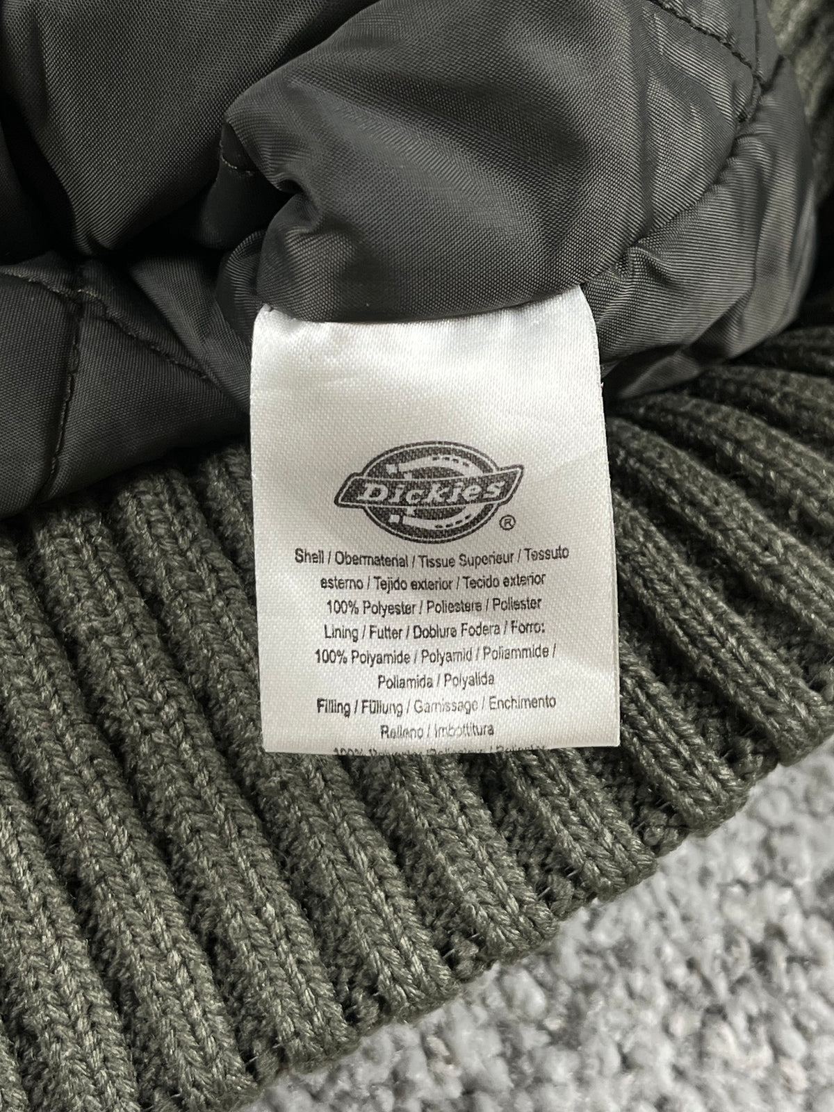 Chaqueta acolchada Dickies vintage de los años 2000 "Marrón/Negro" (M)