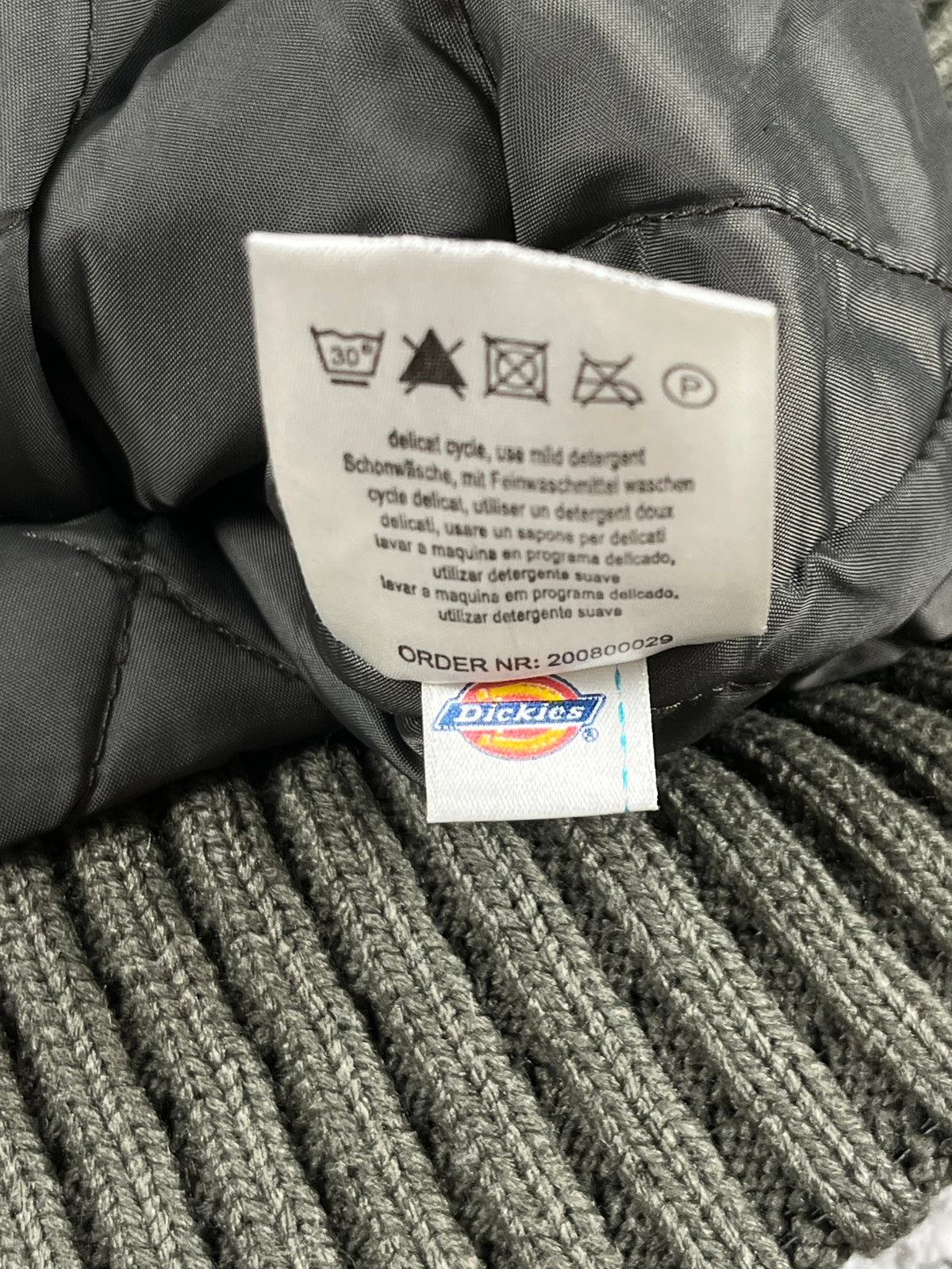 Chaqueta acolchada Dickies vintage de los años 2000 "Marrón/Negro" (M)