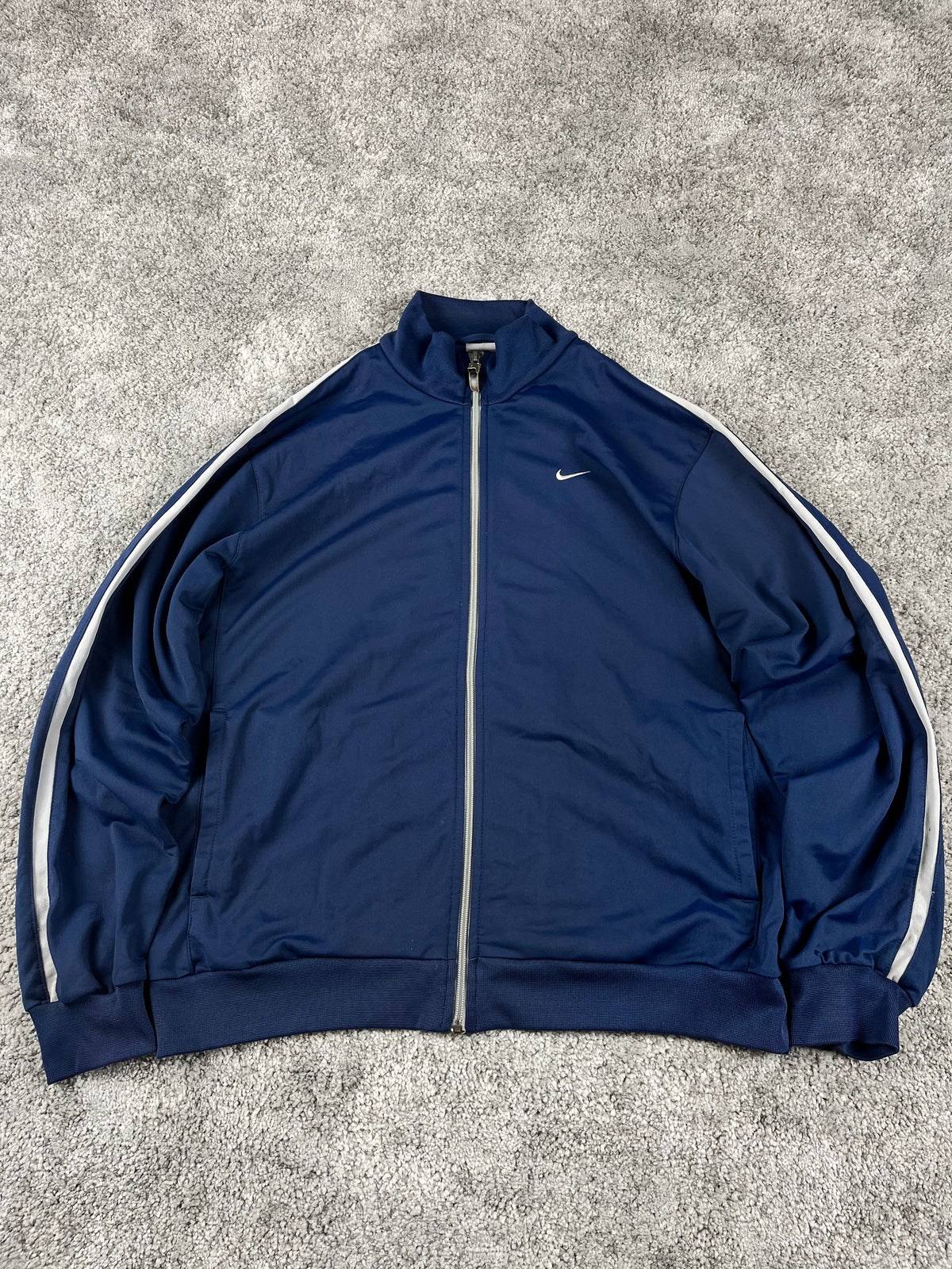 Nike Zipper/Hoodie Vintage 2000s "Navy/Gray" (L)
