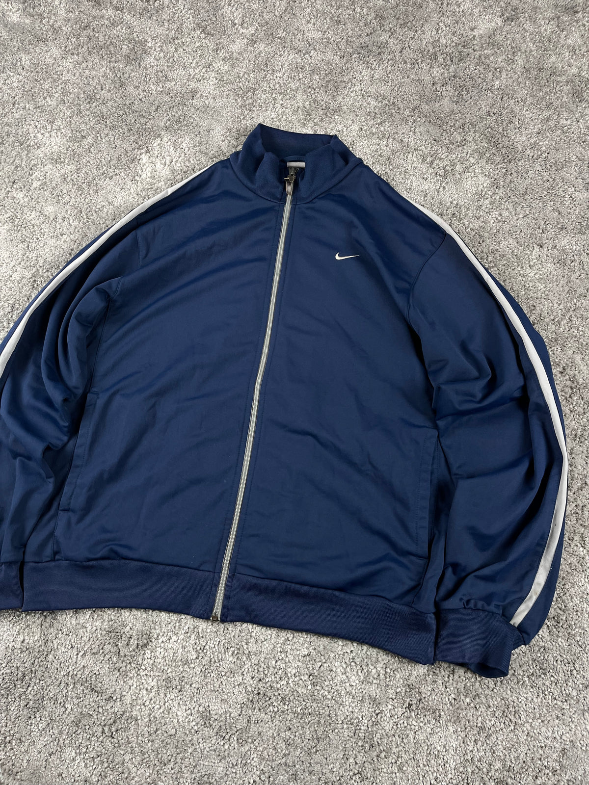 Nike Zipper/Hoodie Vintage 2000s "Navy/Gray" (L)